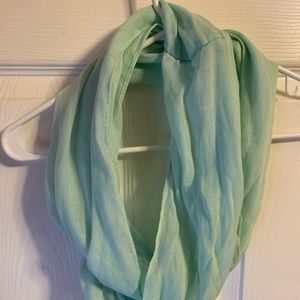 Mint colored infinity scarf